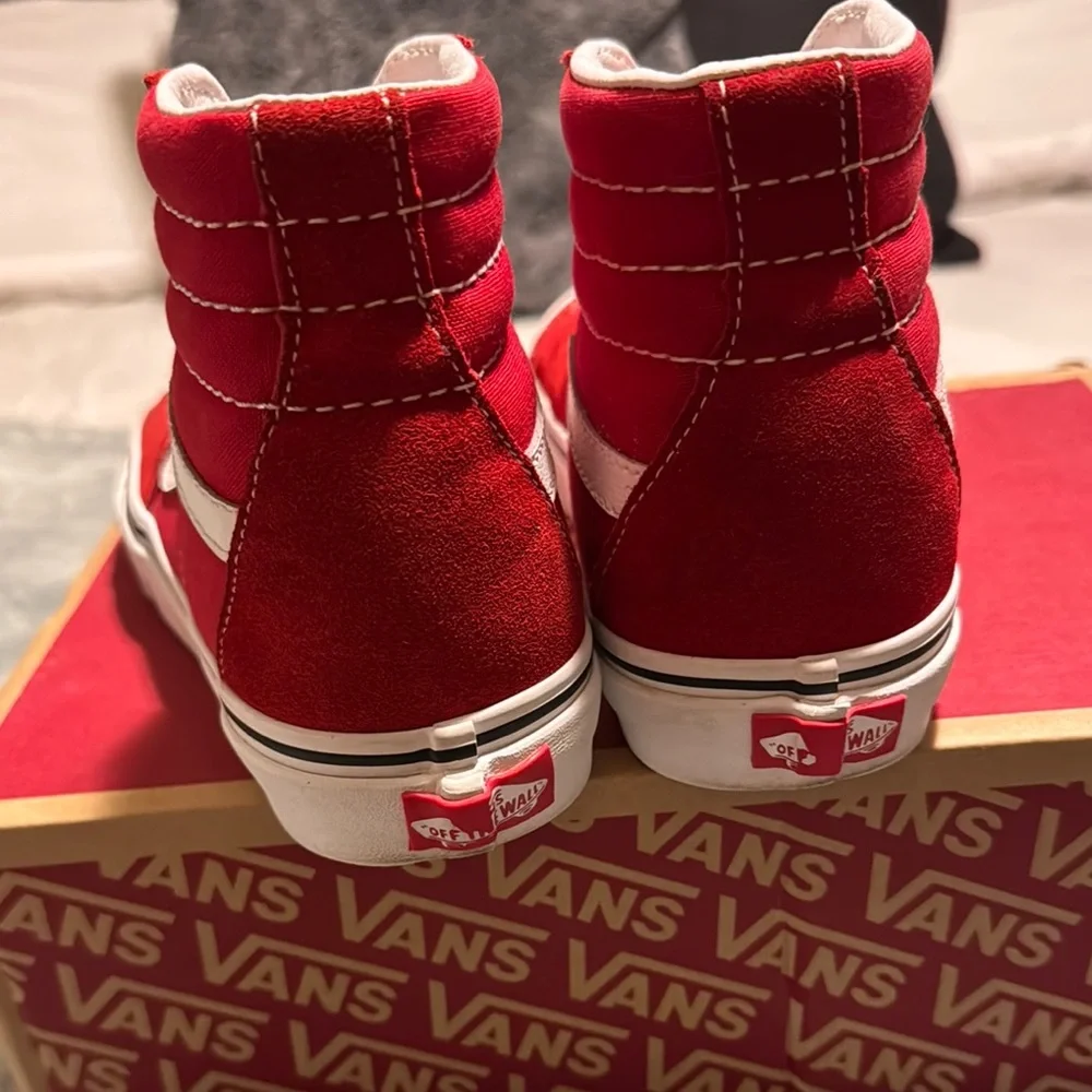 Vans Red Canvas High-Tops - Picture 3 of 8